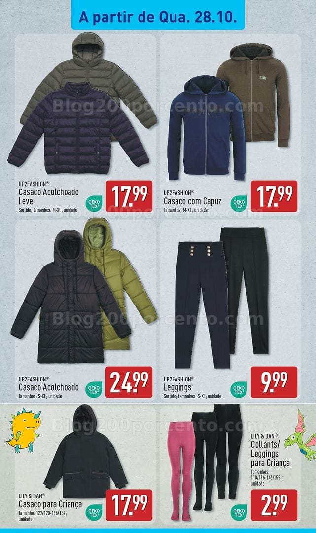 Antevisão Folheto ALDI Moda Promoções de 28 outubro a 1 novembro